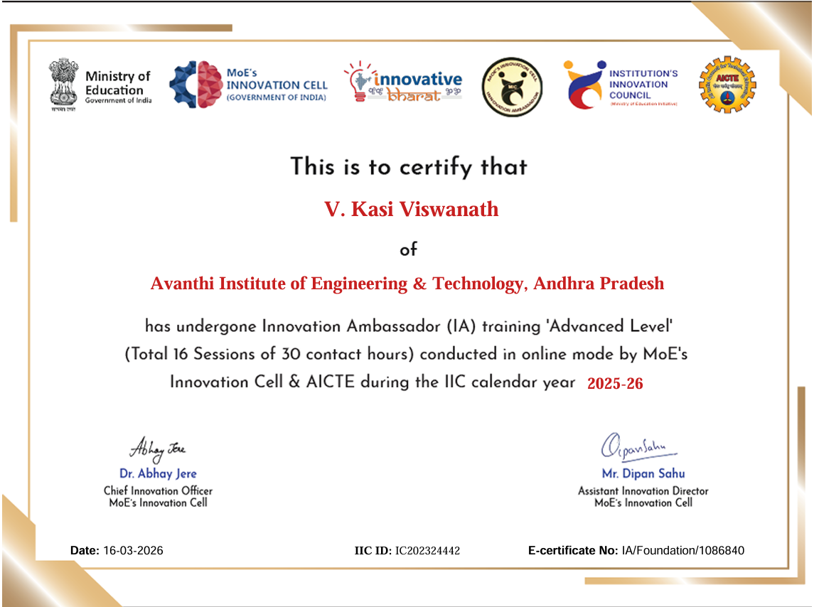 Innovation Ambassador Advanced Level